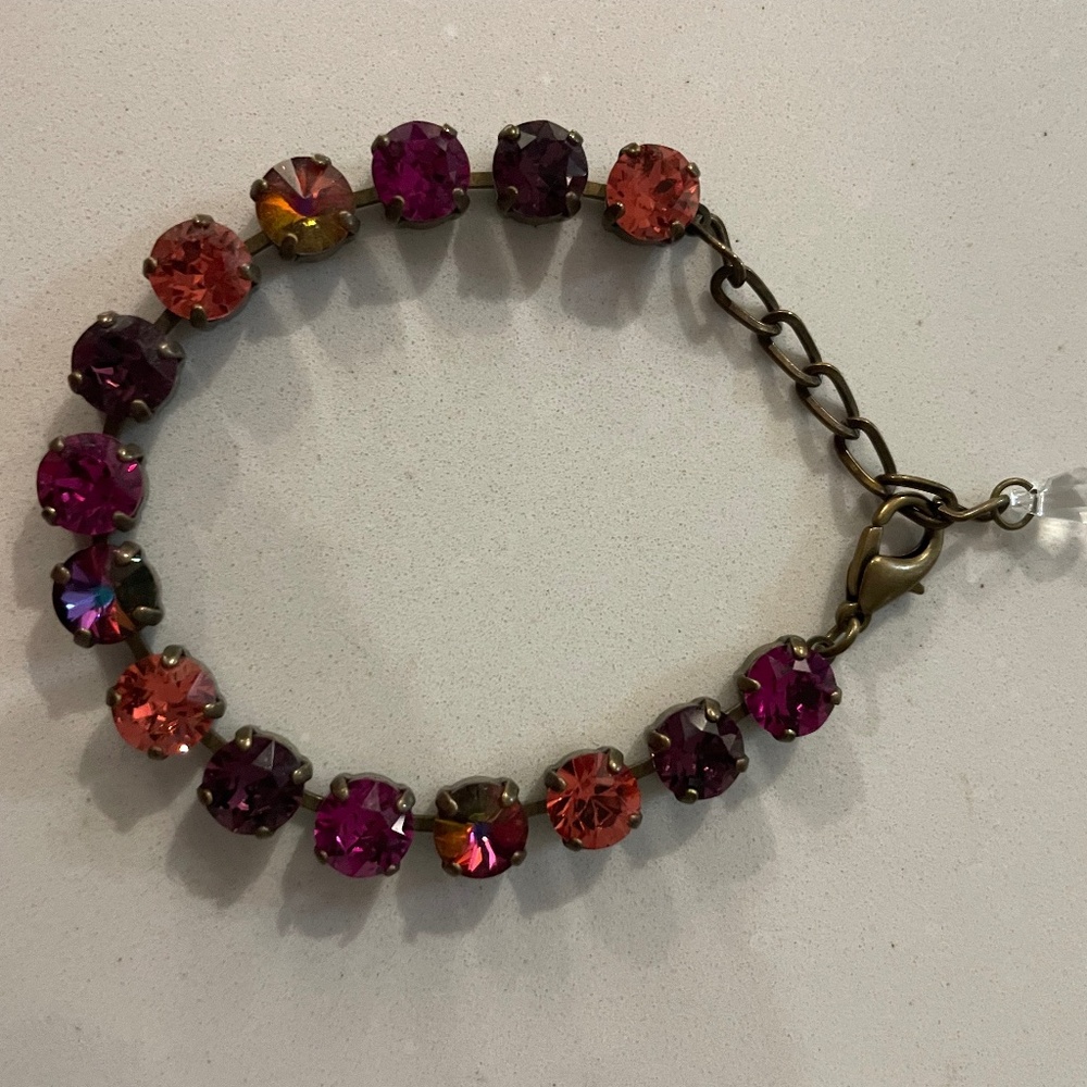 Jewel-toned Swarovski Crystal Bracelet - 8"